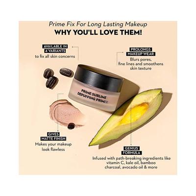 Sugar Cosmetics Prime Sublime Depuffing Primer 15 gm - Primer