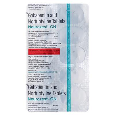 NEUROZEST GN 400 Tablet 10's - Neuropathic Pain-Dru