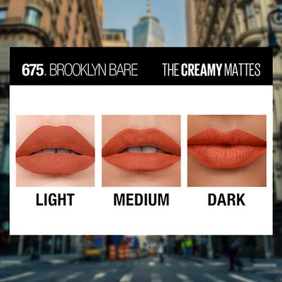 Maybelline New York Color Sensational Creamy Matte Lipstick, 676 East Village Rose 1's - Lipsticks