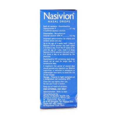 NASIVION BABY Nasal Drops 10ml - Nasal Congestion-Nas