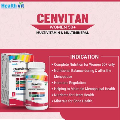 Healthvit Cenvitan Women 50+ Multivitamins and Multimineral-Tablets 60's - Multi-Vitamins