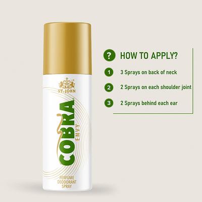 St. John Cobra Envy Deodorant Spray - Pack of 3 x 150 ml - Perfumes (Edt/Edp)