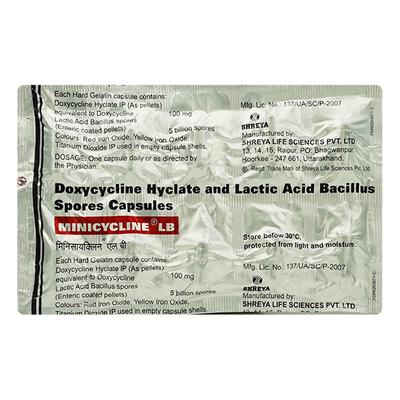 MINICYCLINE LB Capsule 10's - Bacterial Infections-Tet