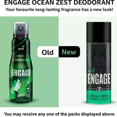 Engage Deo Sprays Ocean Zest 150ml - Men Perfumes (Edt/Edp)