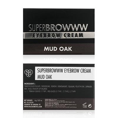 PAC SuperBrowww Cream Highly Pigmented Brow Pomade Long Lasting Smudgeproof - Mud Oak (6 g) - Eyebrow Pencils & Enhancers