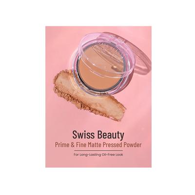 Swiss Beauty Prime and Fine Matte Pressed Powder - (Nude Beige ) 8 gm - Compact Powder