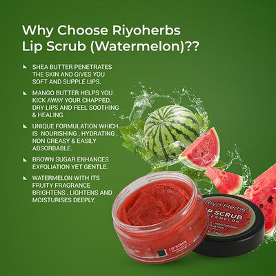 Riyo Herbs Rose Lip Scrub - Watermelon 25 gm - Lip Scrubs