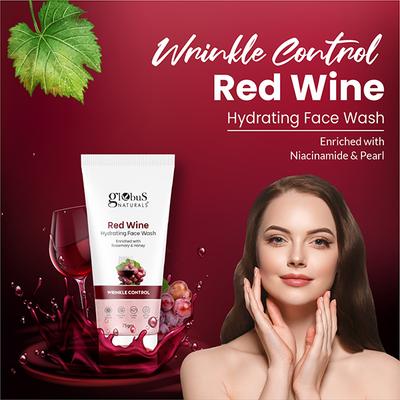 Globus Naturals Red Wine Hydrating Face Wash, Enriched with Rosemary & Honey, 75gm each 2's - Face Wash & Cleansers