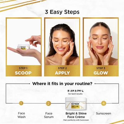 Streax Bright & Shine Serum Infused Face Cream Gel 50 g - Day Cream