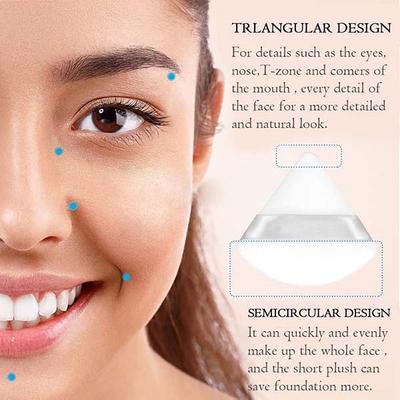 Bronson Professional pizza puff triangle makeup beauty blender sponge powder puff (Mix Colors) 2's - Setting Spray