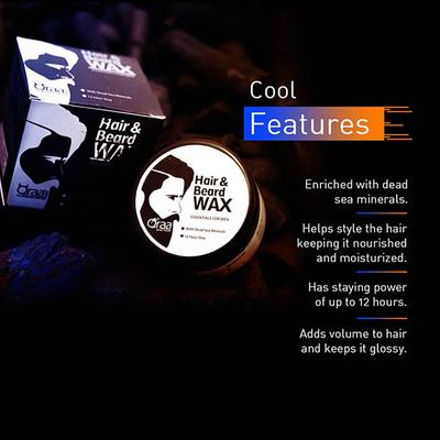 Qraa Men Qraa Hair and Beard Wax - Hair Wax 2's - Face Washes