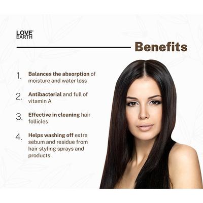 Love Earth Hair Cleanser Organic Aloe Vera with blend of Almond oil 100 ml - Curly Hair