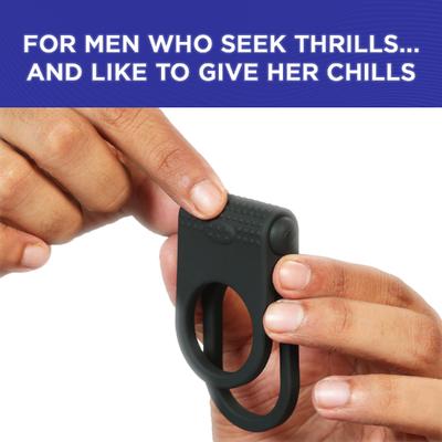 Skore Thrill Dual Strap Vibrating Ring 1's - Massagers And Vibrators