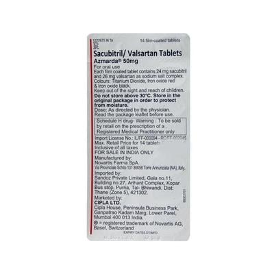 Azmarda 50mg Tablet 14'S - Heart Failure-Ang