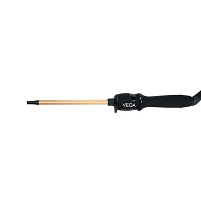 Vega Chopstick Hair Curler 7x10 mm With Ceramic Coated Barrel (VHCS-01) Black 1's - Multi-Stylers