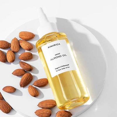 Kimirica 100% Pure Cold-Pressed Extra Virgin Sweet Almond Oil for Healthy Hair Glowing Skin 100 ml - Hair Oils