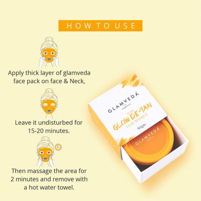 Glamveda Pure Glow Detan Cooling Clay Mask 40 gm - Masks & Peels