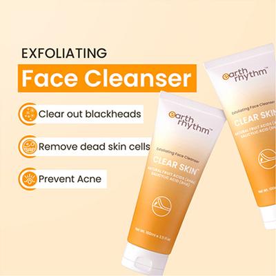 Earth Rhythm Exfoliating Face Cleanser With AHAs & BHAs 100 gm - Face Washes