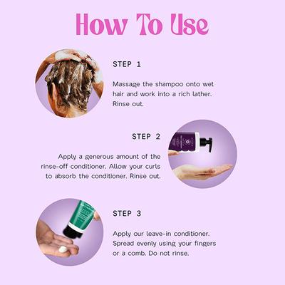 Arata Advanced Curl Care Hair Shampoo (300 ML), Rinse-Out Conditioner (300 ML) & Leave-In Conditioner (100 ML) 700 gm - Shampoos