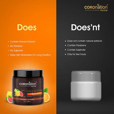 COROnation Herbal Vitamin C Face Scrub 100 gm - Scrubs & Exfoliants