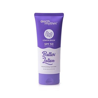 Earth Rhythm Lemon Balm SPF 50 Butter Lotion 200 gm - Lotions & Creams