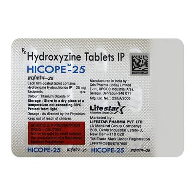 HICOPE 25mg Tablet 15's - Allergies-Ant