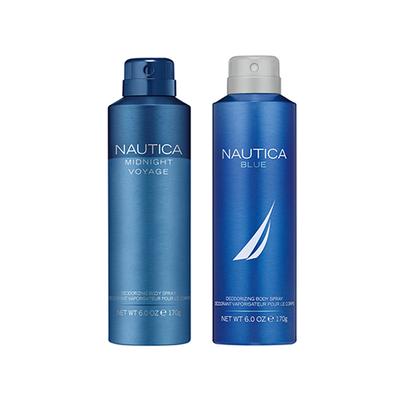Nautica Midnight Voyage Body Spray 170gm + Blue Body Spray 170gm 2's - Perfumes (Edt/Edp)