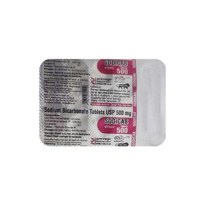 SODICAB 500 Tablet 10's - Ulcer/Reflux/Flatulence-Aaa