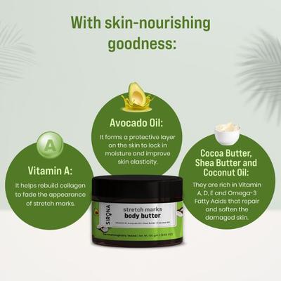 Sirona Natural Stretch Marks Body Butter 100 gm - Body Butter