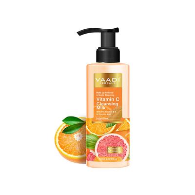 Vaadi Herbals Vitamin C Cleansing Milk For Make Up Removal & gentle Cleansing 110 ml - Face Wash & Cleansers