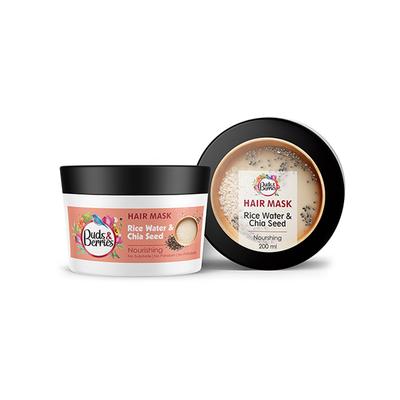 Buds & Berries Rice Water and Chia Seeds Hair Masks 200 ml - Hair Masks & Packs