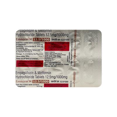 EMNORM M 12.5/1000 Tablet 10's - Diabetes-Ant