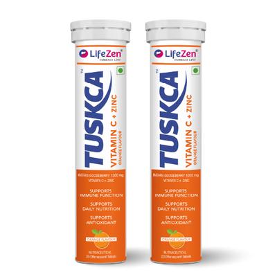 LifeZen Tuskca Natural Immunity Booster Vitamin C 1000 mg Tablet - Orange 20's - Vitamin C
