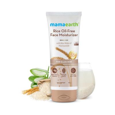 Mamaearth Rice Oil Free Face Moisturizer for Oily Skin With Rice Water & Niacinamide for Glass Skin 80 gm - Face Moisturizers