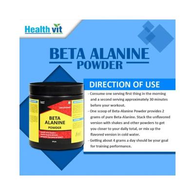 Healthvit Fitness Beta-Alanine Pre-Workout Powder 200 gm - General Health