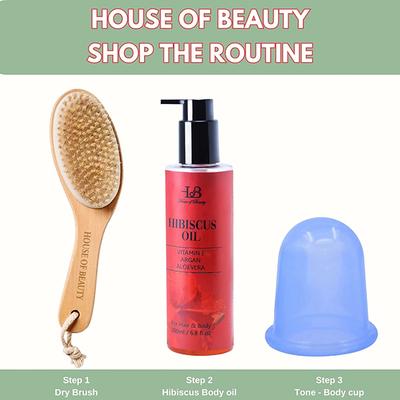 House of Beauty Dry Brush For Body For Lymphatic Drainage, Smooth Skin, In-Grown Hair 1's - Others