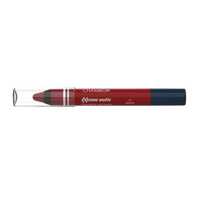 Chambor Extreme Matte Long Wear Lip Colour Make up Les Meringues Collection - Bisou, 17 2.8 gm - Lip Crayons