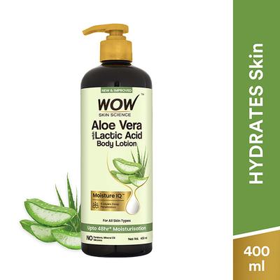 Wow Life Science Aloe Vera Body Lotion - Ultra Light Hydration 400 ml - Lotions & Creams