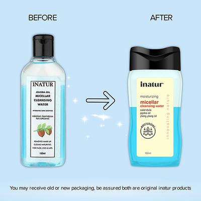 Inatur Micellar Cleansing Water - Jojoba Oil 100 ml - Face Wash & Cleansers