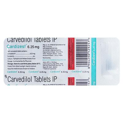 CARDIZEST 6.25 Tablet 10's - Hypertension-Bet