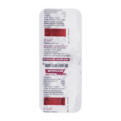 METOPOLE RM Tablet 10's - Hypertension-Bet
