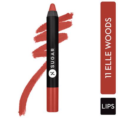 Sugar Cosmetics Matte As Hell Crayon Lipstick - 11 Elle Woods 2.8gm - Lip Crayons