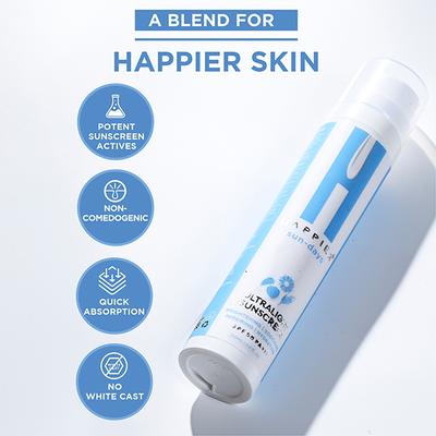 Happier Ultralight Sunscreen SPF 50 PA+++, Non-Greasy, No White Cast, Lightweight, Long-Lasting Protection for All Skin Types 50 ml - Face Sunscreen