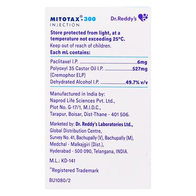 Mitotax 300mg Injection 50ml - Cancer Oncology-Cyt