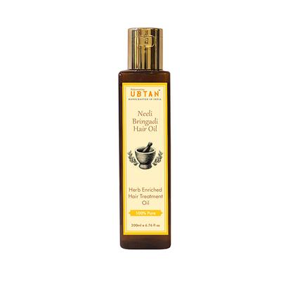Rejuvenating UBTAN Neeli Bringadi Hair Treatment Oil 200 ml - Hair Oils