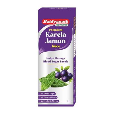 Baidyanath Premium Karela Jamun Juice 1000 ml - Diabetes Care (Ayush)