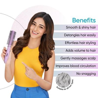 Vega Round Hair Brush for Men and Women, Reduces Snags, Detangle and Tangles, (E32-RB) 69 gm - Hair Brushes