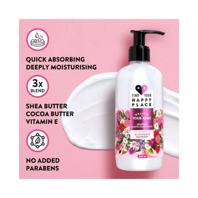 Find Your Happy Place Wrapped In Your Arms Body Lotion Blush Rose & Raspberry 300 ml - Lotions & Creams