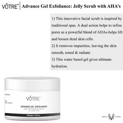 Votre Advance Gel Exfoliance Jelly Scrub 100 gm - Scrubs & Exfoliants