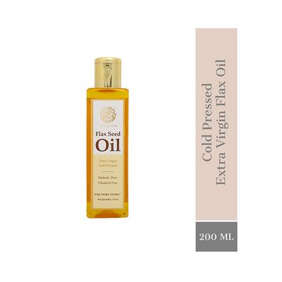 The Pure Story Flax Seed Oil Pure Cold Pressed Oils 200ml - Face Oils